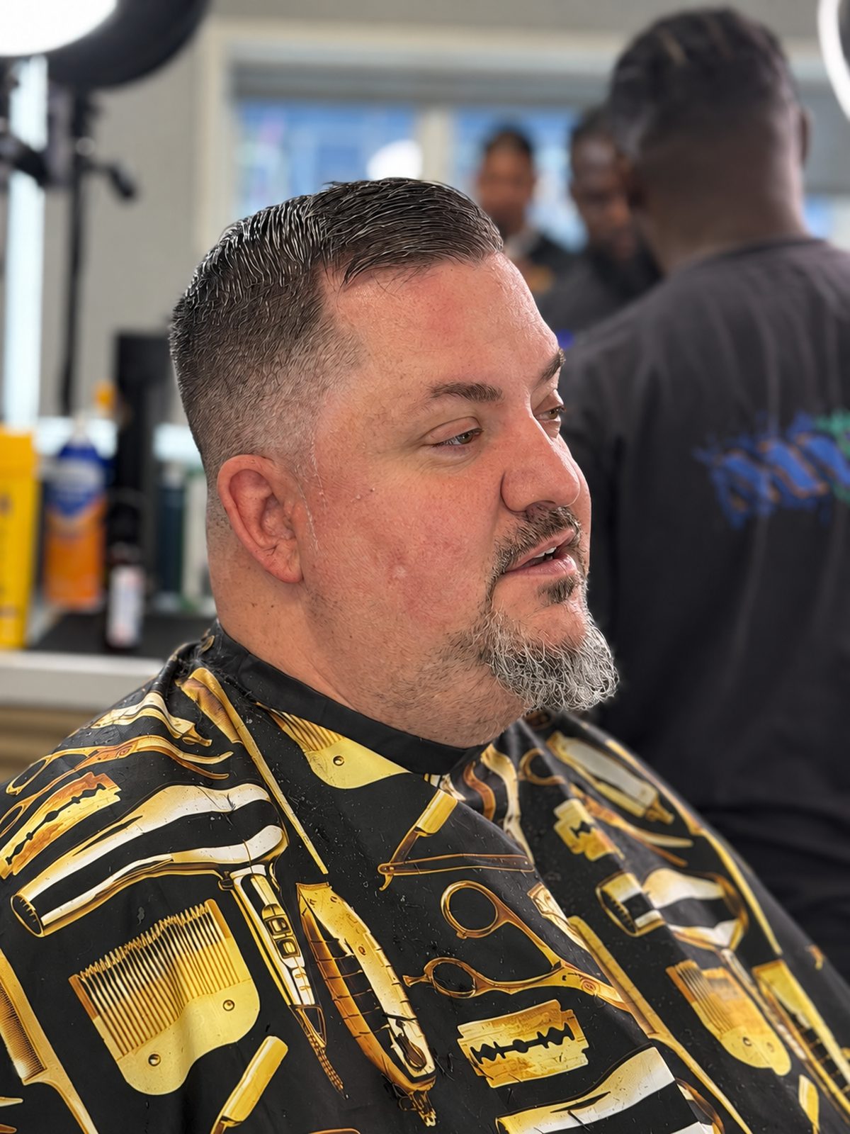 Taper with a shaped goatee